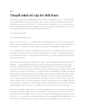 Thuyết minh về cây tre Việt Nam